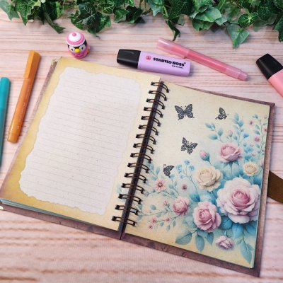 Caderno A5 Diário Vintage Personalizado