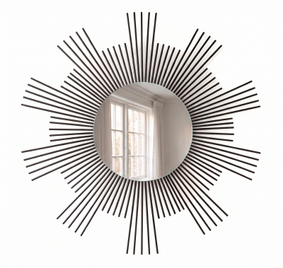 Espelho Decorativo 80cm Sol Artesanal Estilo Boho