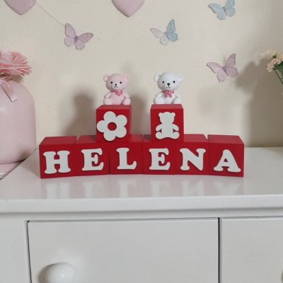 Cubos de mdf decorativos, decoração de quarto infantil, festa infantil adorno de mdf