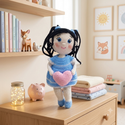 Boneca Paola em Crochê Amigurumi 27,5cm– Pronta Entrega