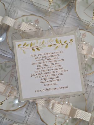 Lembrança batizado joia do dia em porcelana