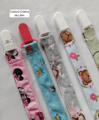 Prendedor de Chupeta - Kit com 5 Unidades