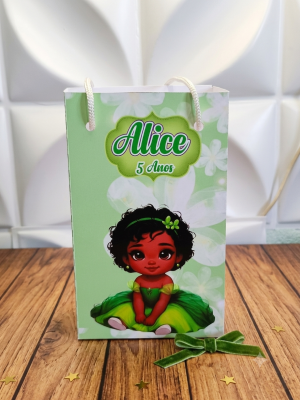 Sacolinha personalizada princesa tiana baby princesa e o sapo baby