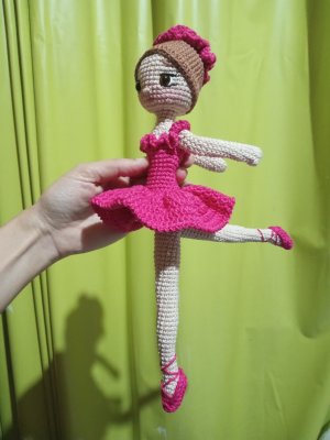 Bailarina articulada Crochê amigurumi