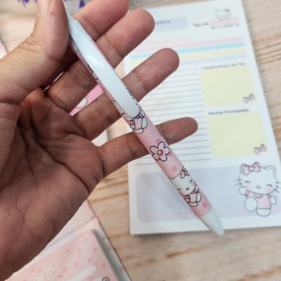 Agenda Escolar Hello kitty Aquarela Personalizada