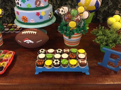 Mini pão de mel personalizado, bolas de esporte