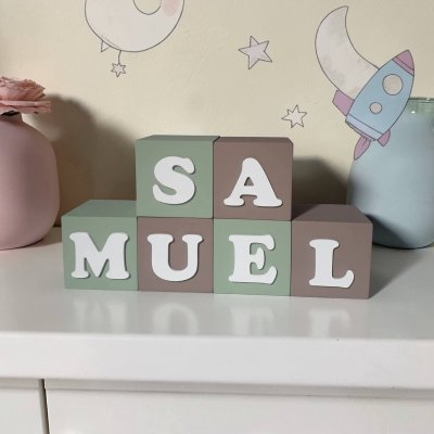 Cubos de mdf decorativos 8x8 / decoração de quarto infantil, fest