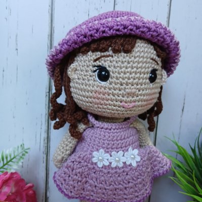 Boneca Luna em Amigurumi Feito a mão Pronta Entrega!