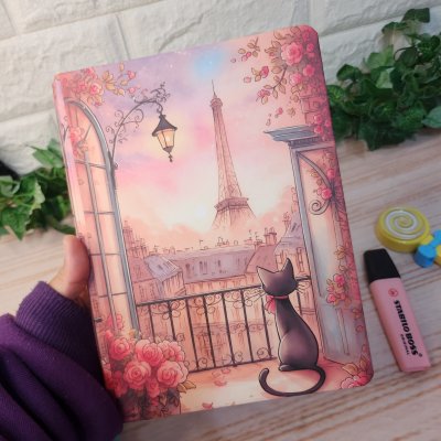 Caderno Sketchbook Cat Paris A5 l journal l Desenho l Anotações l