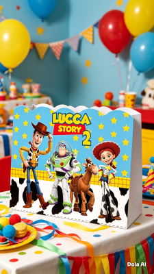 SACOLINHA PERSONALIZADA PARA FESTA TOY STORY. PEGUE E MONTE. FAZE
