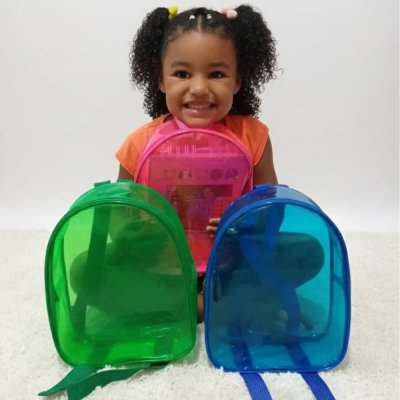 Mochila Transparente Plástico Neon