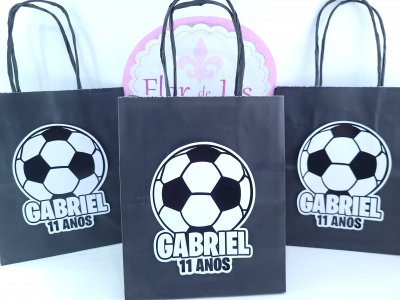 Sacolinha Personalizada Festa Time de Futebol