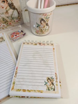 Kit de papelaria Bloquinho A6 + Caderno A5 Presente Criativo