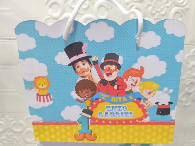 10 sacolinhas personalizadas  Pegue e Monte