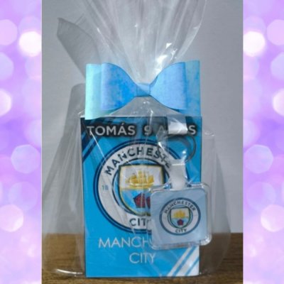 Bloquinhos e Chaveiros Manchester City - lembrancinhas.