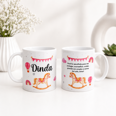 Caneca De Porcelana Personalizada Dinda