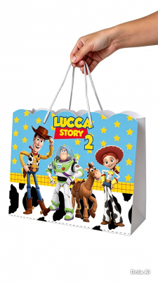 SACOLINHA PERSONALIZADA PARA FESTA TOY STORY. PEGUE E MONTE. FAZEMOS TODOS OS TEMAS