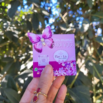 Cartela de Brinco Personalizado Mimo para Clientes Borboleta