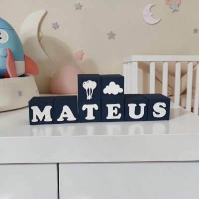 Cubos de mdf decorativos 8x8 / decoração de quarto infantil, fest