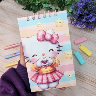 Caderneta Blocao Hello Kitty Personalizado