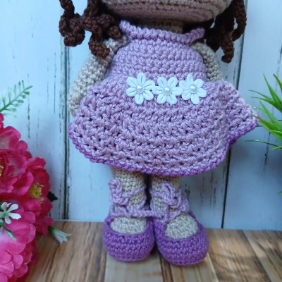 Boneca Luna em Amigurumi Feito a mão Pronta Entrega!