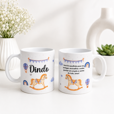 Caneca De Porcelana Personalizada Dindo