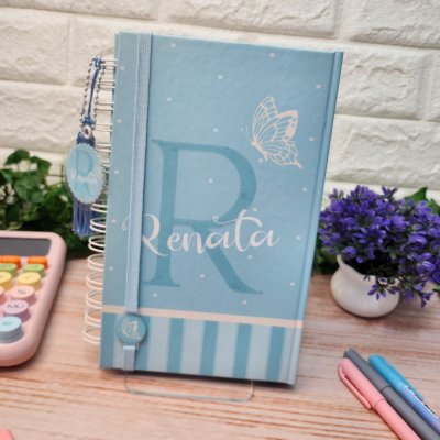 Agenda SLIM Moments Blue Fechamento Especial Personalizada